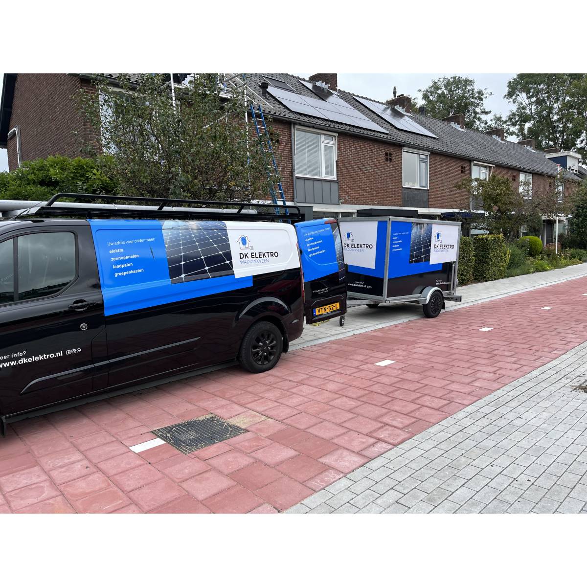 DK Elektro bedrijfsbus met aanhanger